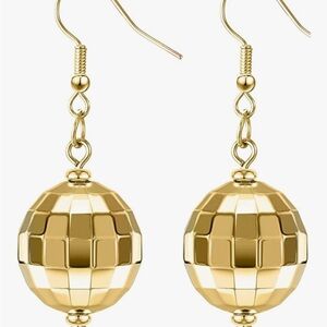 Fashion Jewelry Gold Reflective Earrings